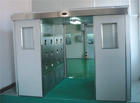 Automatic induction door air shower